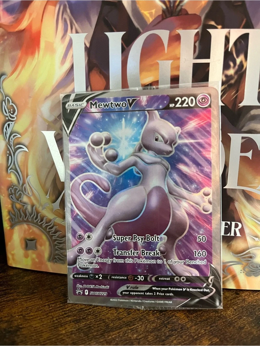 Mewtwo V Pokemon Sword & Shield Promo Trading Card SWSH 229